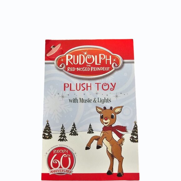 Rudolph The Red Nosed Reindeer Plush 10 in Light Up Musical New with Tags - Picture 8 of 10